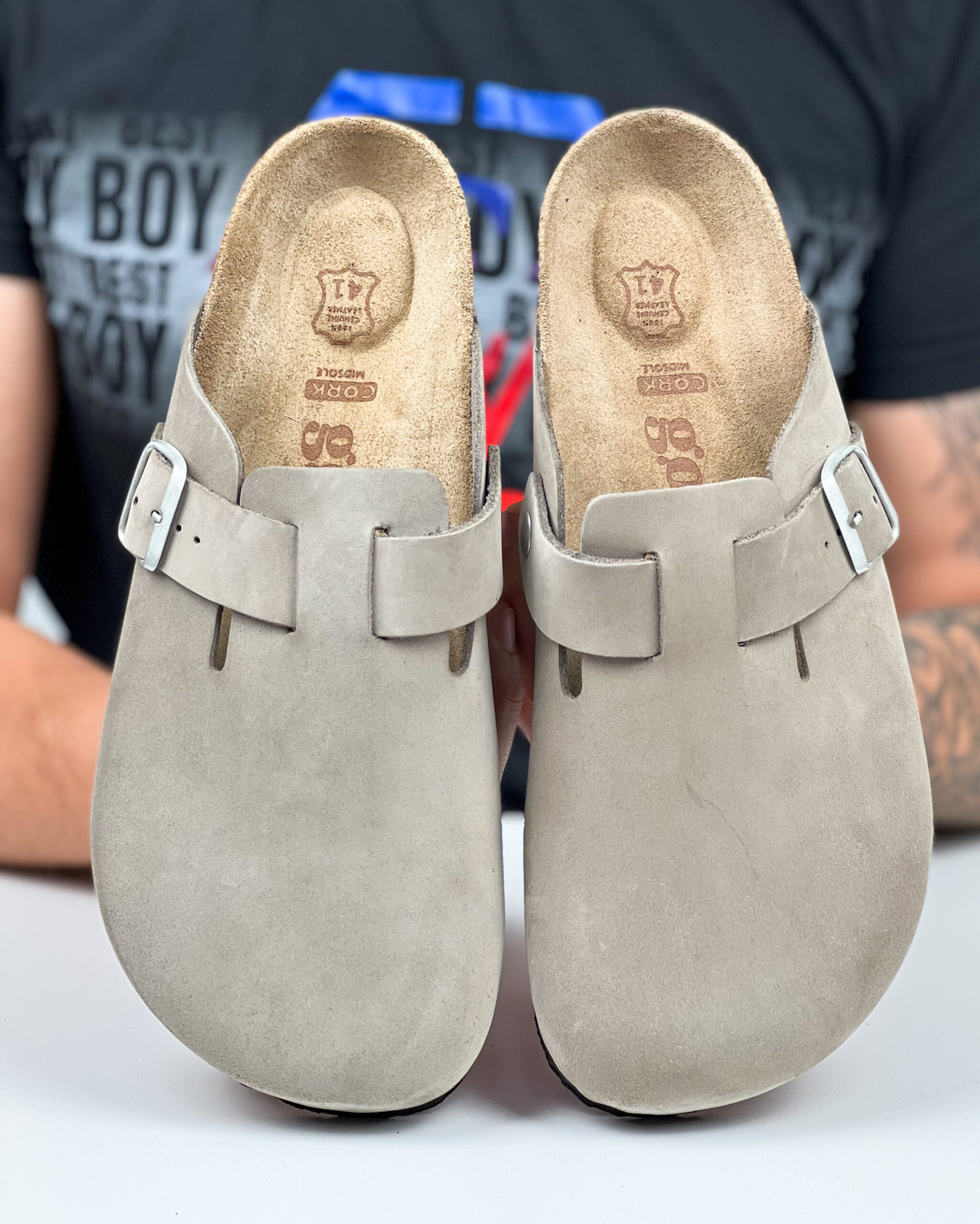 Papuci bărbătești din nubuk natural Papuci bărbați 12 Papuci bărbătești din nubuk natural Papuci bărbați 12