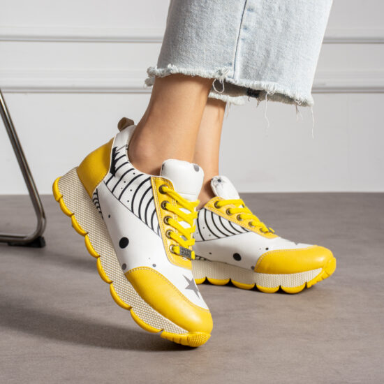 Adidași damă moderni cu design din piele ecologică.