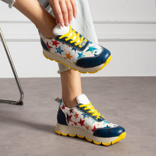 Adidași damă moderni cu design din piele ecologică. Adidași colorați 2