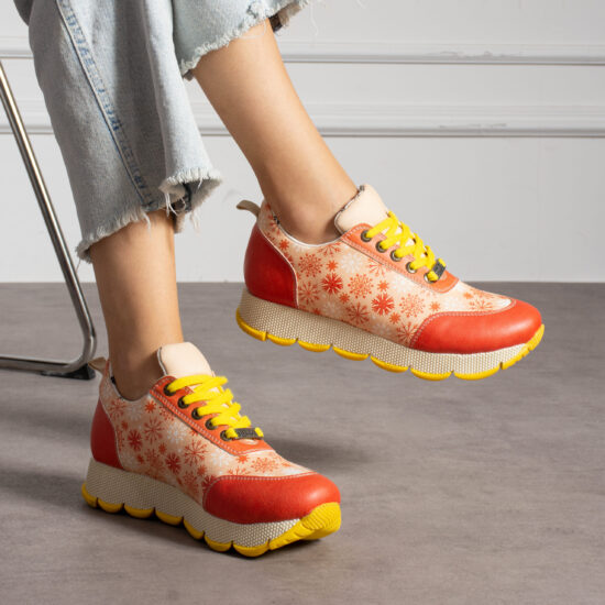 Adidași damă moderni cu design din piele ecologică. Adidași colorați 2