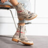 Bocanci moderni de damă din piele naturală, cu design colorat Bocanci damă 6 Bocanci moderni de damă din piele naturală, cu design colorat Bocanci damă 6