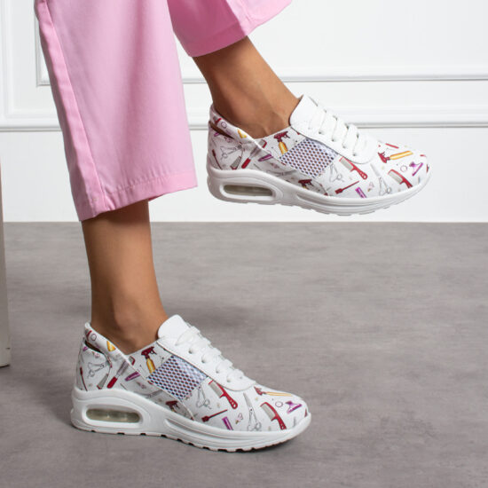 Sneakers de lucru ușori pentru femei din piele naturală Adidași de lucru Salon și spa Sneakers de lucru ușori pentru femei din piele naturală Adidași de lucru Salon și spa