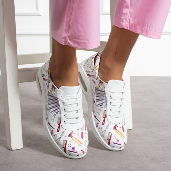 Sneakers de lucru ușori pentru femei din piele naturală Adidași de lucru Salon și spa 2 Sneakers de lucru ușori pentru femei din piele naturală Adidași de lucru Salon și spa 2