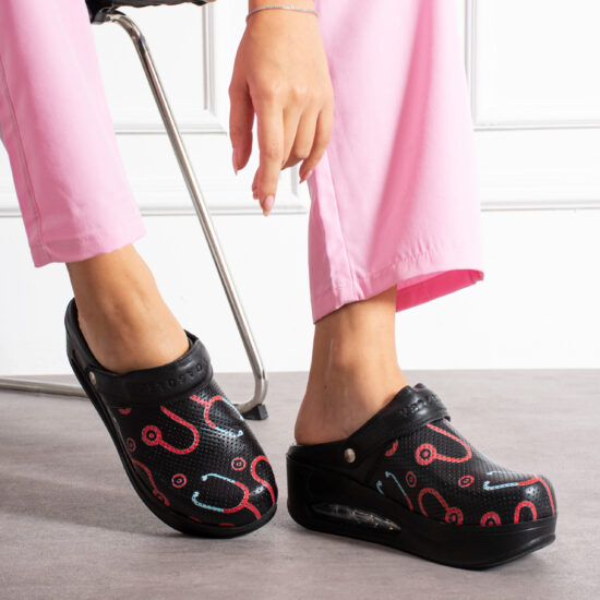 Sabot medical din piele pe platformă cu bareta Saboti cu platformă Medicali 2 Sabot medical din piele pe platformă cu bareta Saboti cu platformă Medicali 2