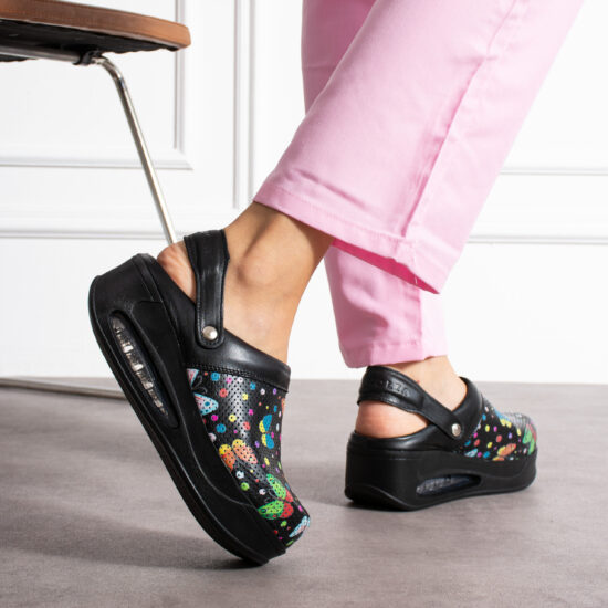 Sabot de lucru din piele pe platformă cu bareta Saboti cu platformă Colorati 32 Sabot de lucru din piele pe platformă cu bareta Saboti cu platformă Colorati 32