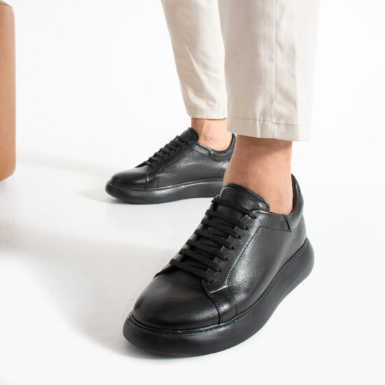 Pantofi casual bărbătești negri din piele naturală Pantofi bărbați casual piele Culoare uni 2 Pantofi casual bărbătești negri din piele naturală Pantofi bărbați casual piele Culoare uni 2