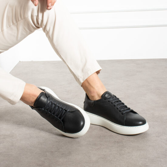 Pantofi casual bărbătești negri din piele naturală Pantofi bărbați casual piele Culoare uni 12 Pantofi casual bărbătești negri din piele naturală Pantofi bărbați casual piele Culoare uni 12