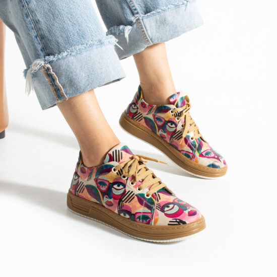 Adidași damă casual din piele colorați Adidași colorați 2