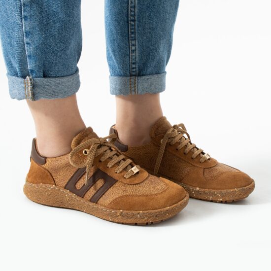 Încălțăminte barefoot damă cu vârf lat – Caramel Adidași colorați