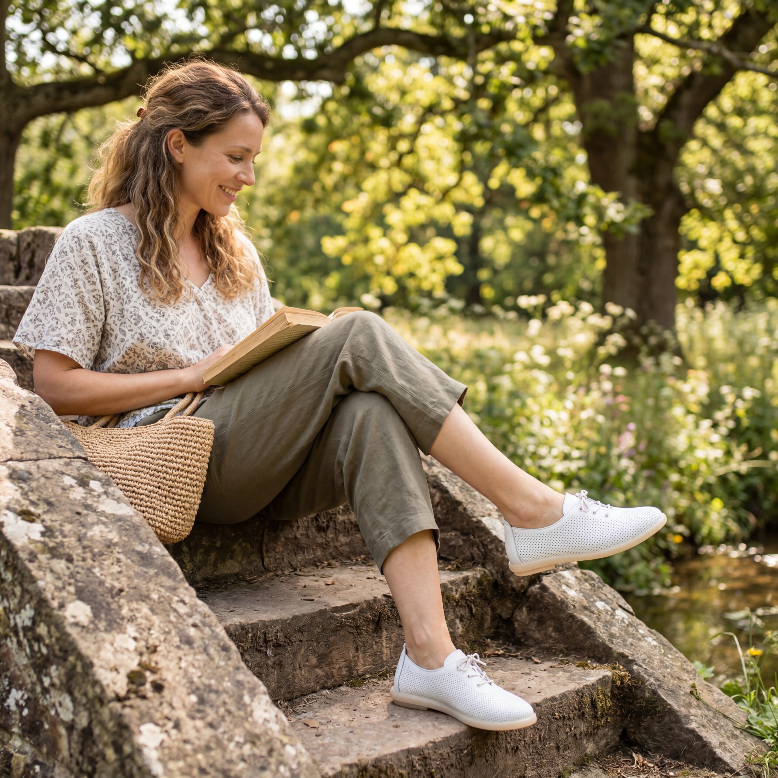 Pantofi casual albi pentru damă din piele naturală cu spumă de memorie Pantofi casual 12 Pantofi casual albi pentru damă din piele naturală cu spumă de memorie Pantofi casual 12