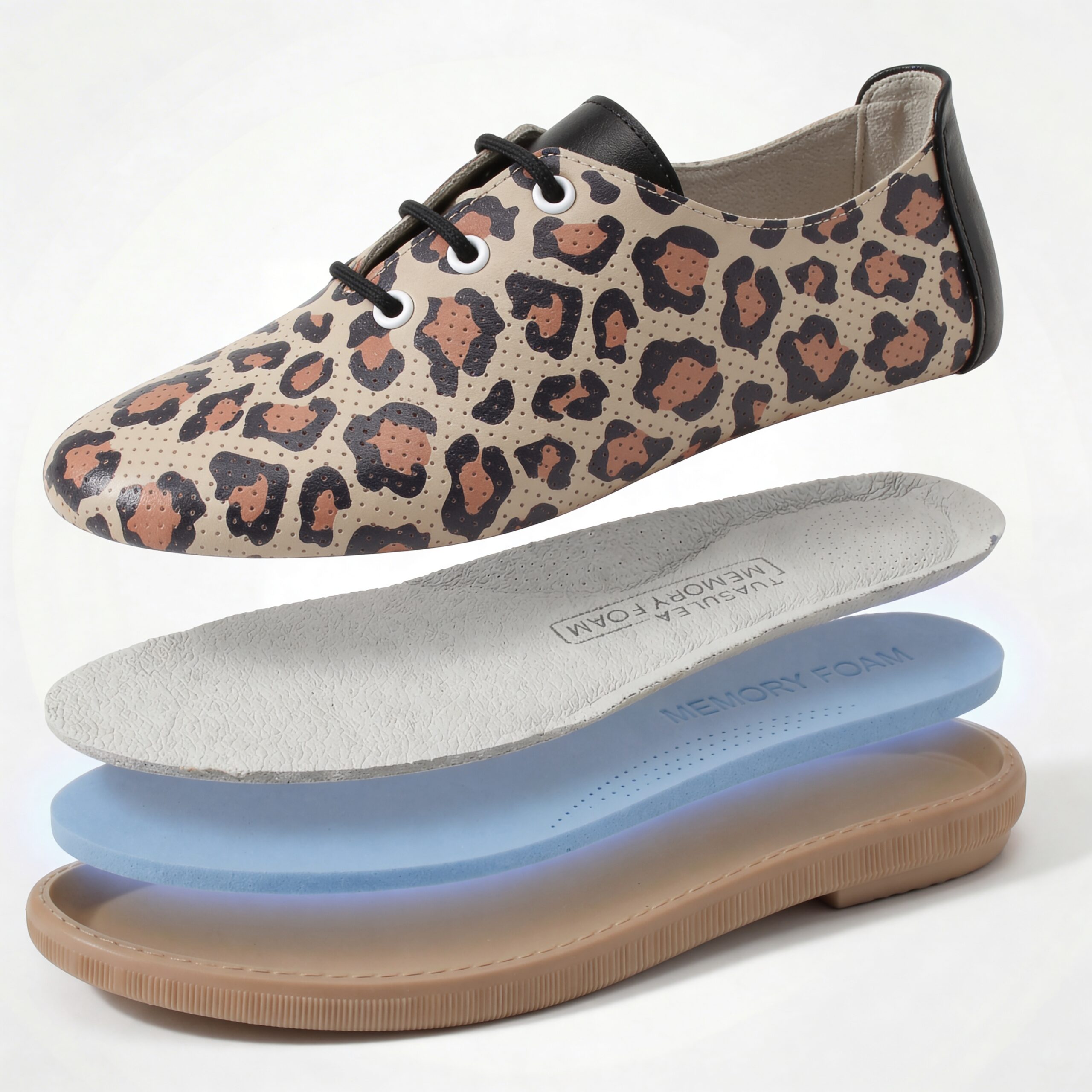Pantofi casual eleganți din piele naturală cu model leopard și spumă de memorie Pantofi casual 17 Pantofi casual eleganți din piele naturală cu model leopard și spumă de memorie Pantofi casual 17
