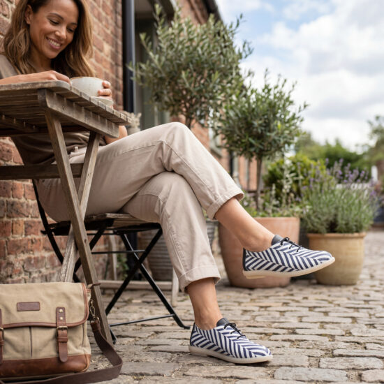 Pantofi casual din piele naturală cu spumă de memorie – alb și negru Pantofi casual 2