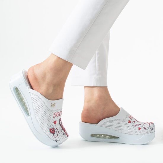 Saboți medicali din piele pentru damă cu platformă – imprimeu Doctor Saboti cu platformă sabo-airmax-1 12