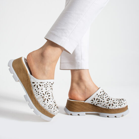 Imara Bloom White Damă Imara Bloom White от Естествена кожа