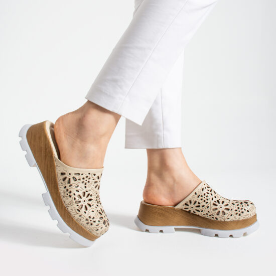 Damă Imara Bloom Beige от Естествена кожа