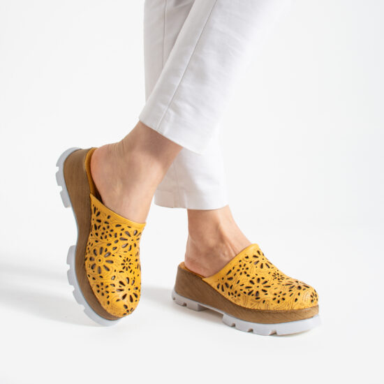 Imara Flora Ochre Damă Imara Flora Ochre от Естествена кожа