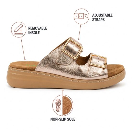 Damă Malia Rose Gold от Естествена кожа