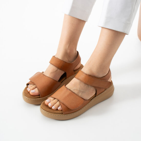Sandale comode de damă din piele naturală Papuci damă