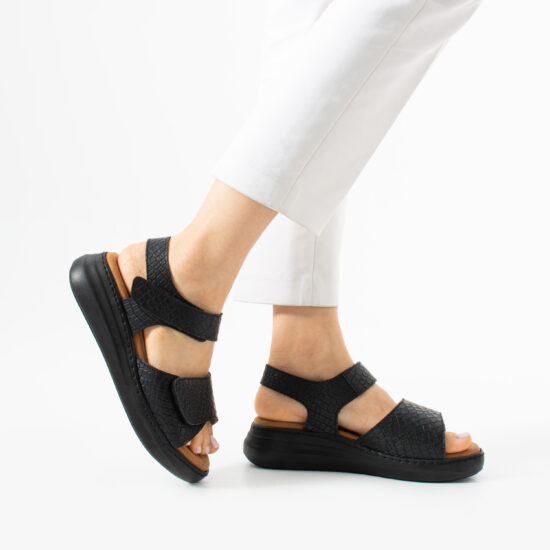 Marea Croco Black Damă Marea Croco Black от Естествена кожа