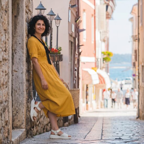 Sandale comode de damă din piele naturală - detaliu