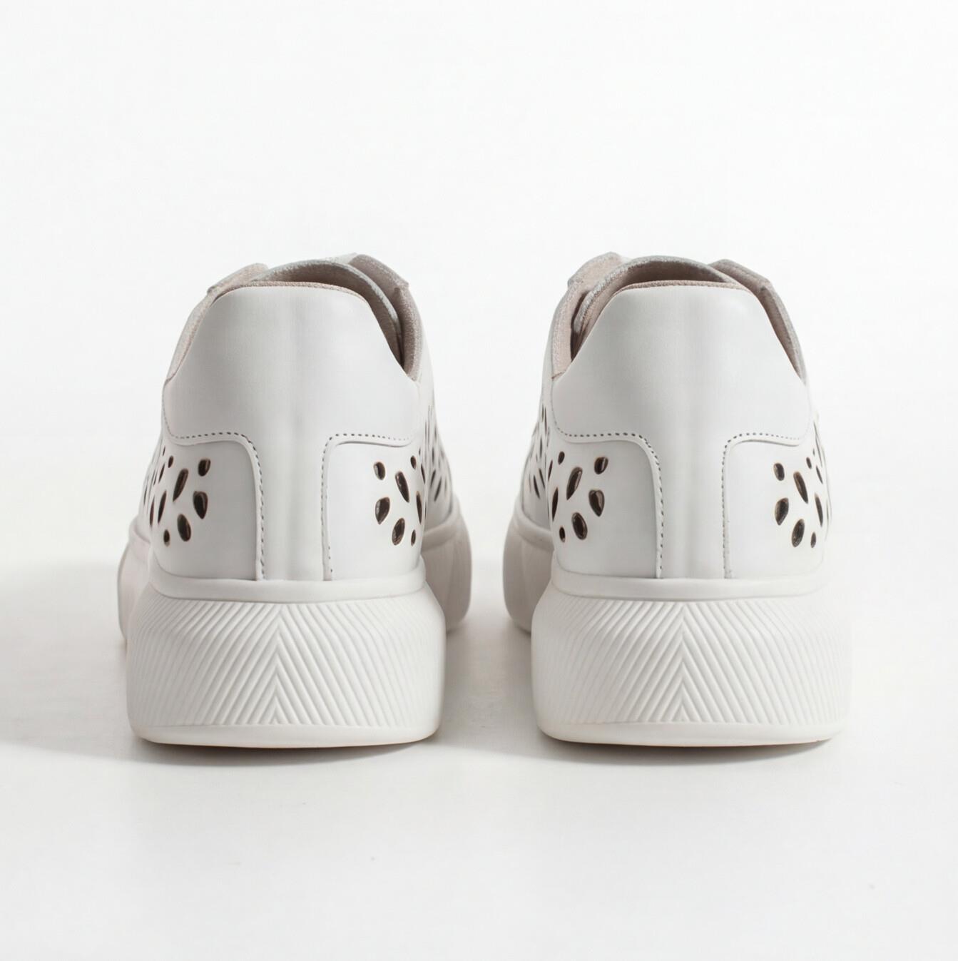 Sneakers albi damă din piele naturală Sneakers de damă 7 Sneakers albi damă din piele naturală Sneakers de damă 7