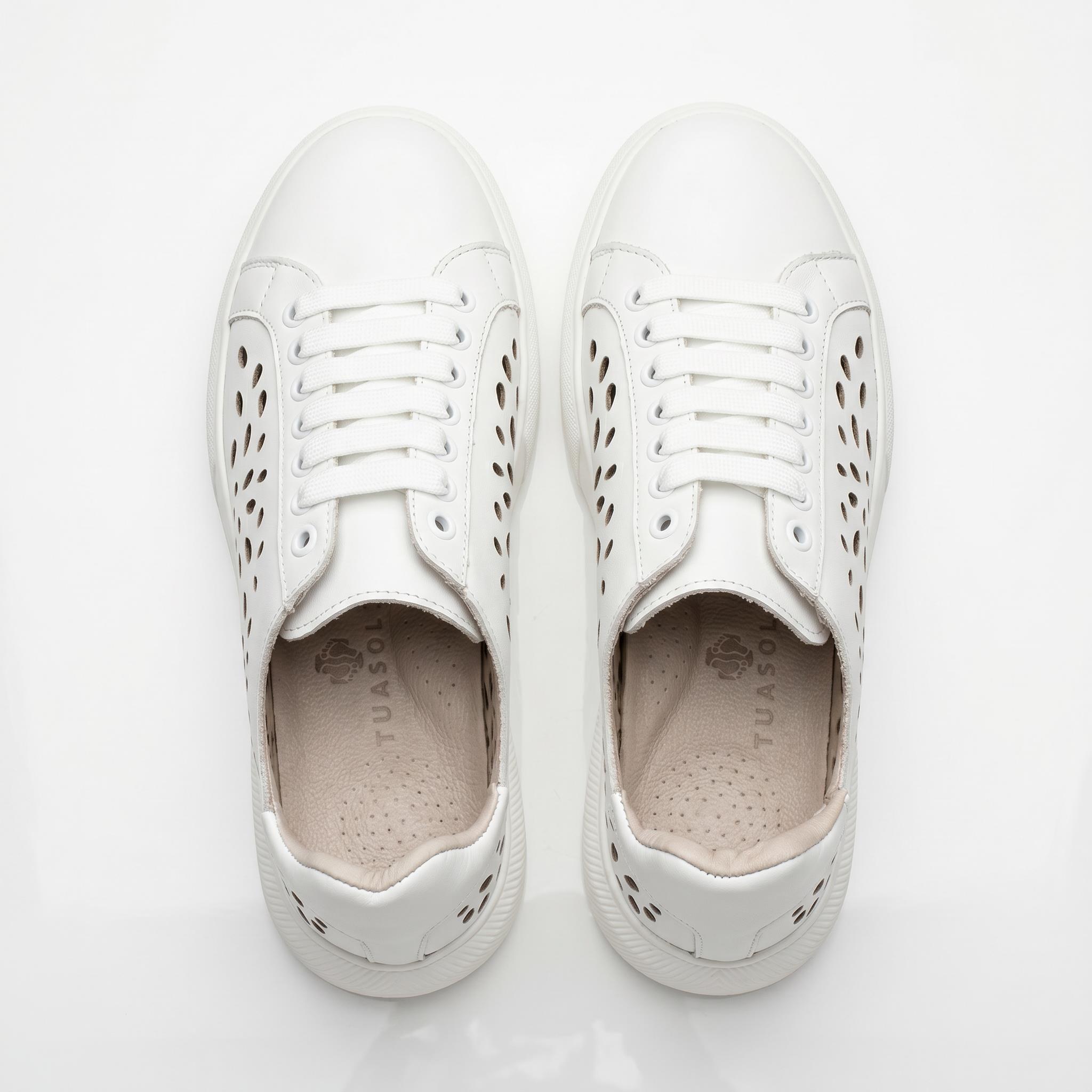 Sneakers albi damă din piele naturală Sneakers de damă 9 Sneakers albi damă din piele naturală Sneakers de damă 9