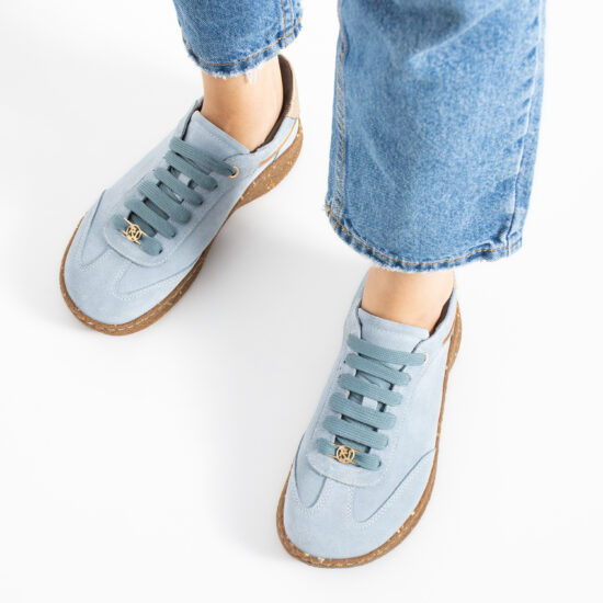 Încălțăminte barefoot damă din piele întoarsă cu vârf lat Sneakers de damă 13 Sneakers de damă - TSL Barefoot Icon Sky
