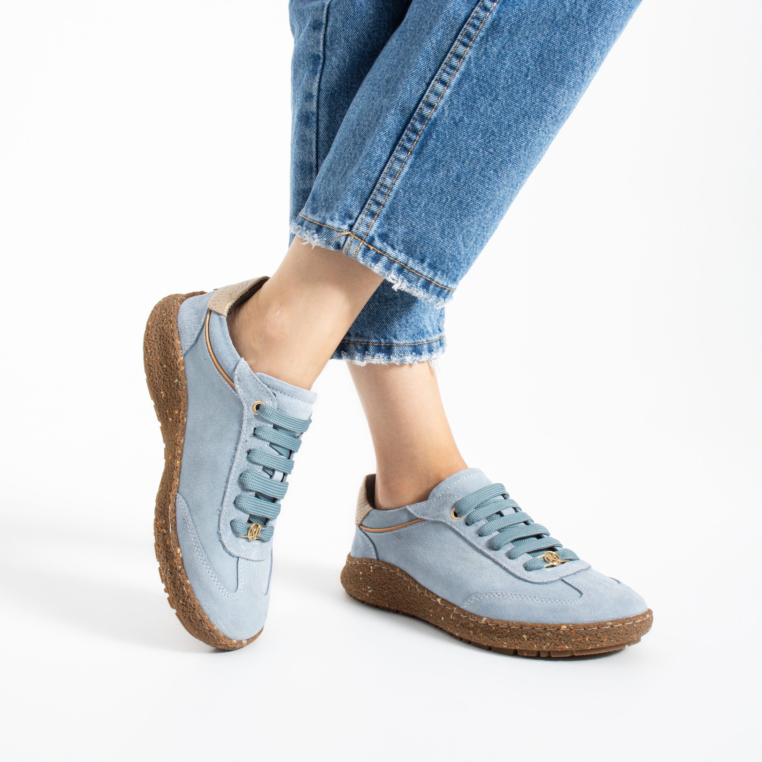 Încălțăminte barefoot damă din piele întoarsă cu vârf lat Sneakers de damă 4 Încălțăminte barefoot damă din piele întoarsă cu vârf lat - Piele întoarsă