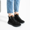 Încălțăminte barefoot damă din piele întoarsă cu vârf lat Sneakers de damă 5 Ghete barefoot de damă din piele naturală cu vârf lat - TSL Barefoot North Jet