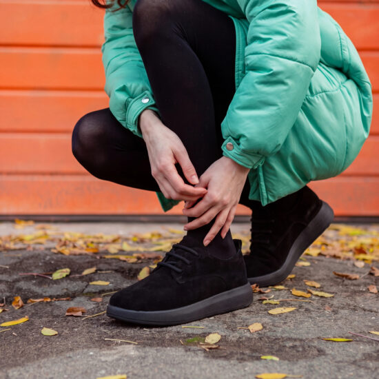 Pantofi de damă din piele naturală întoarsă cu spumă de memorie Pantofi casual de damă 2