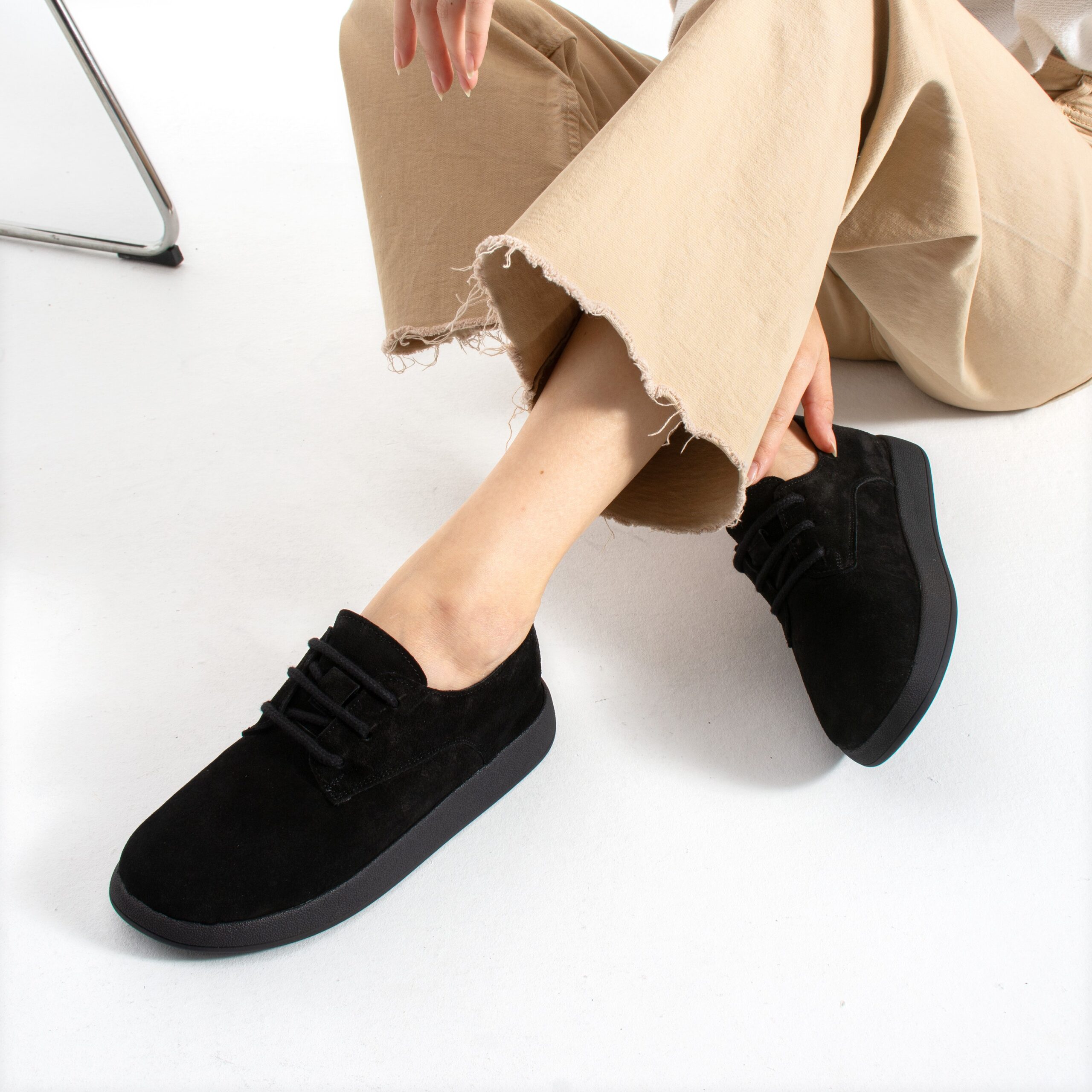 Pantofi de damă din piele naturală întoarsă cu spumă de memorie Pantofi casual de damă 4 Pantofi de damă din piele naturală întoarsă cu spumă de memorie Pantofi casual de damă 4