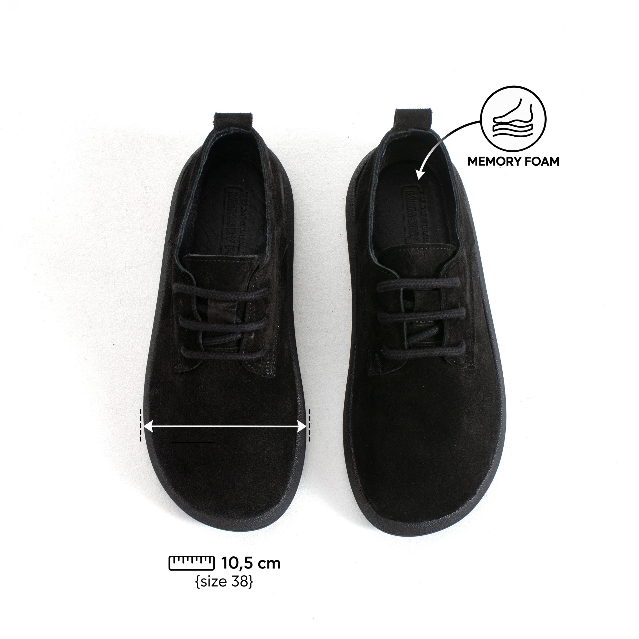 Pantofi de damă din piele naturală întoarsă cu spumă de memorie Pantofi casual de damă 6 Pantofi de damă din piele naturală întoarsă cu spumă de memorie Pantofi casual de damă 6