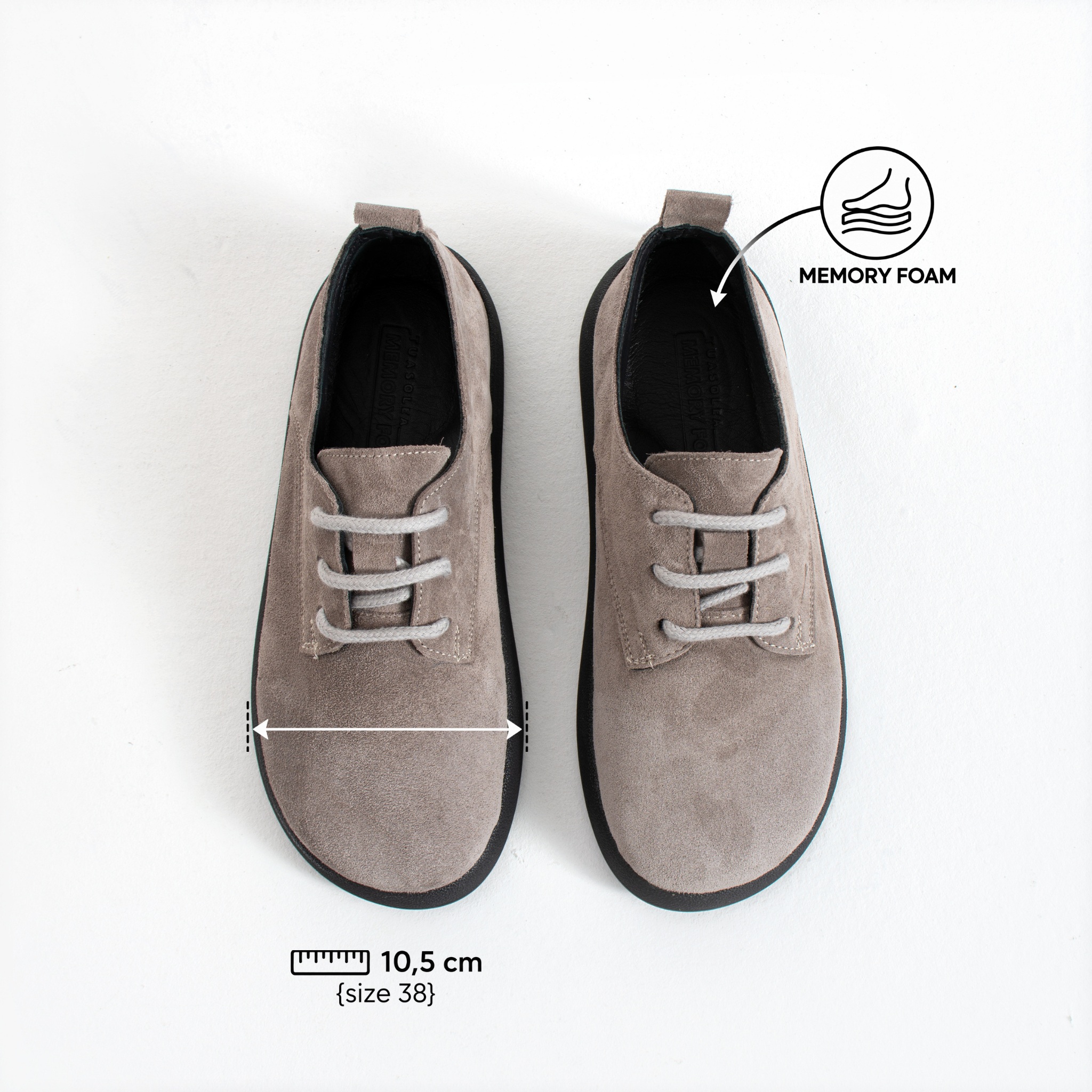 Pantofi de damă din piele naturală întoarsă cu spumă de memorie Pantofi casual de damă 6 Pantofi de damă din piele naturală întoarsă cu spumă de memorie Pantofi casual de damă 6