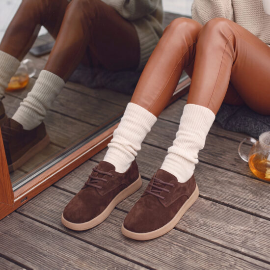 Pantofi de damă din piele naturală întoarsă cu spumă de memorie Pantofi casual de damă 2