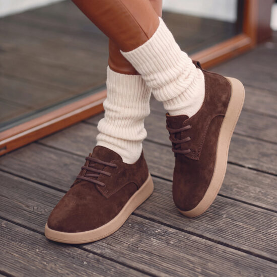 Pantofi de damă din piele naturală întoarsă cu spumă de memorie Pantofi casual de damă 20