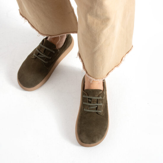 Pantofi de damă din piele naturală întoarsă cu spumă de memorie Pantofi casual de damă 2