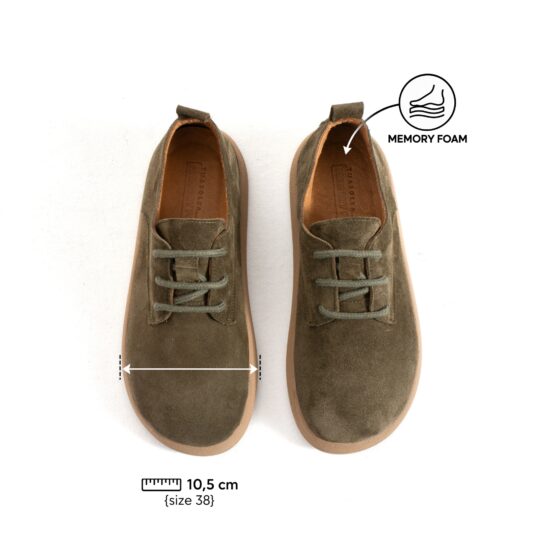 Pantofi de damă din piele naturală întoarsă cu spumă de memorie Pantofi casual de damă 15 Pantofi de damă din piele naturală întoarsă cu spumă de memorie Pantofi casual de damă 15
