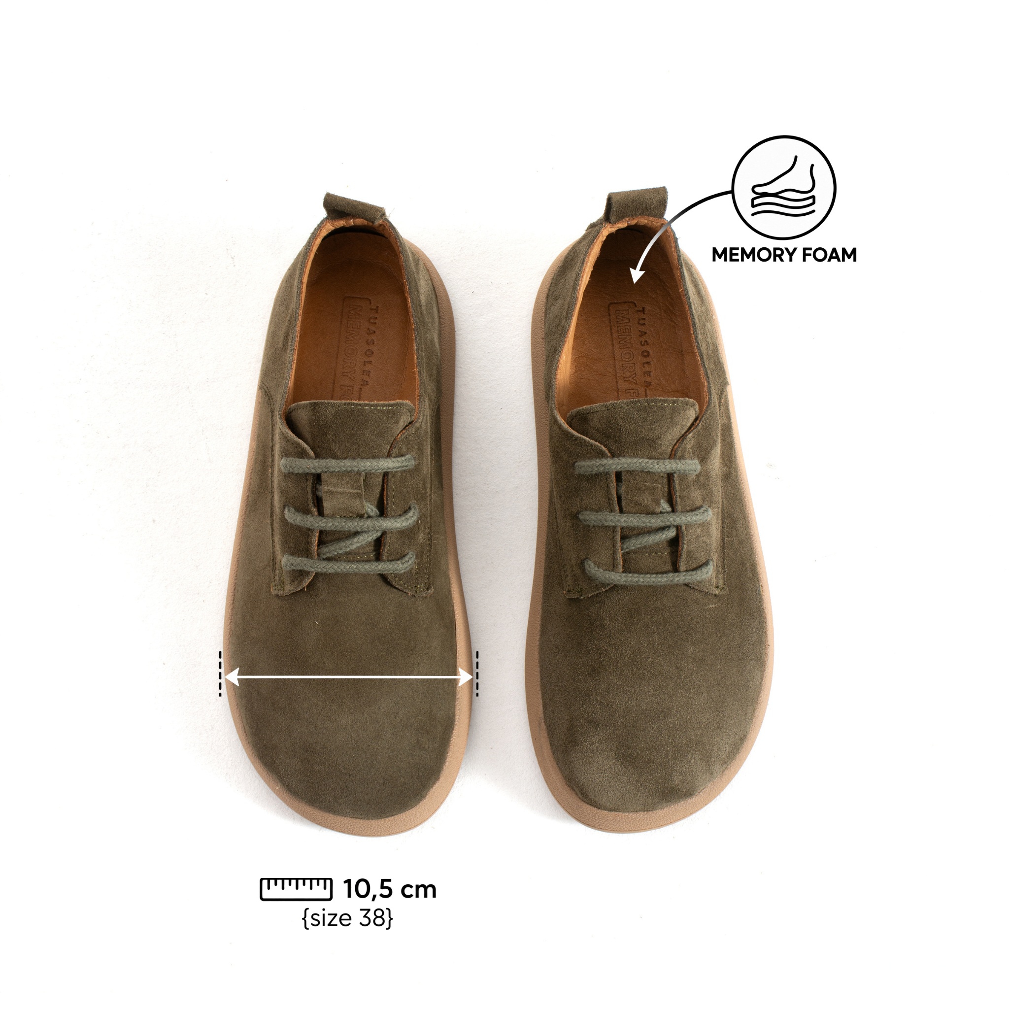 Pantofi de damă din piele naturală întoarsă cu spumă de memorie Pantofi casual de damă 6 Pantofi de damă din piele naturală întoarsă cu spumă de memorie Pantofi casual de damă 6