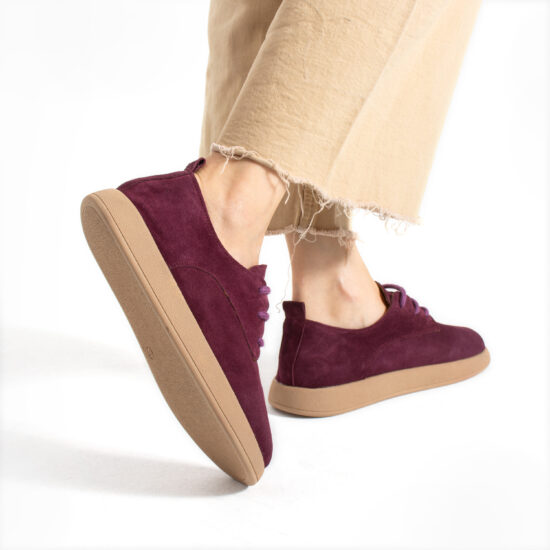 Pantofi de damă din piele naturală întoarsă cu spumă de memorie Pantofi casual de damă 14