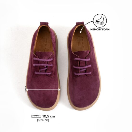 Pantofi de damă din piele naturală întoarsă cu spumă de memorie Pantofi casual de damă 15