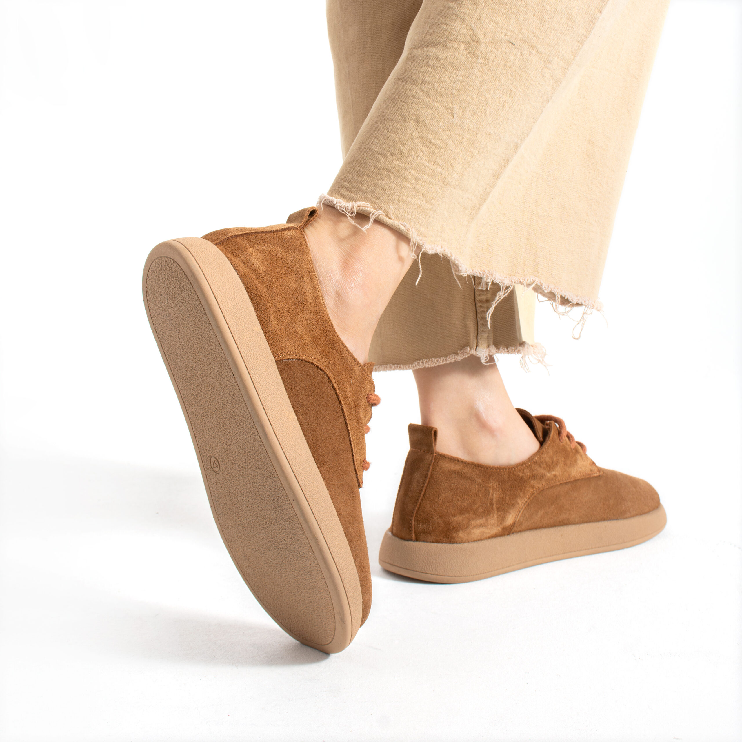 Pantofi de damă din piele naturală întoarsă cu spumă de memorie Pantofi casual de damă 5 Pantofi de damă din piele naturală întoarsă cu spumă de memorie Pantofi casual de damă 5