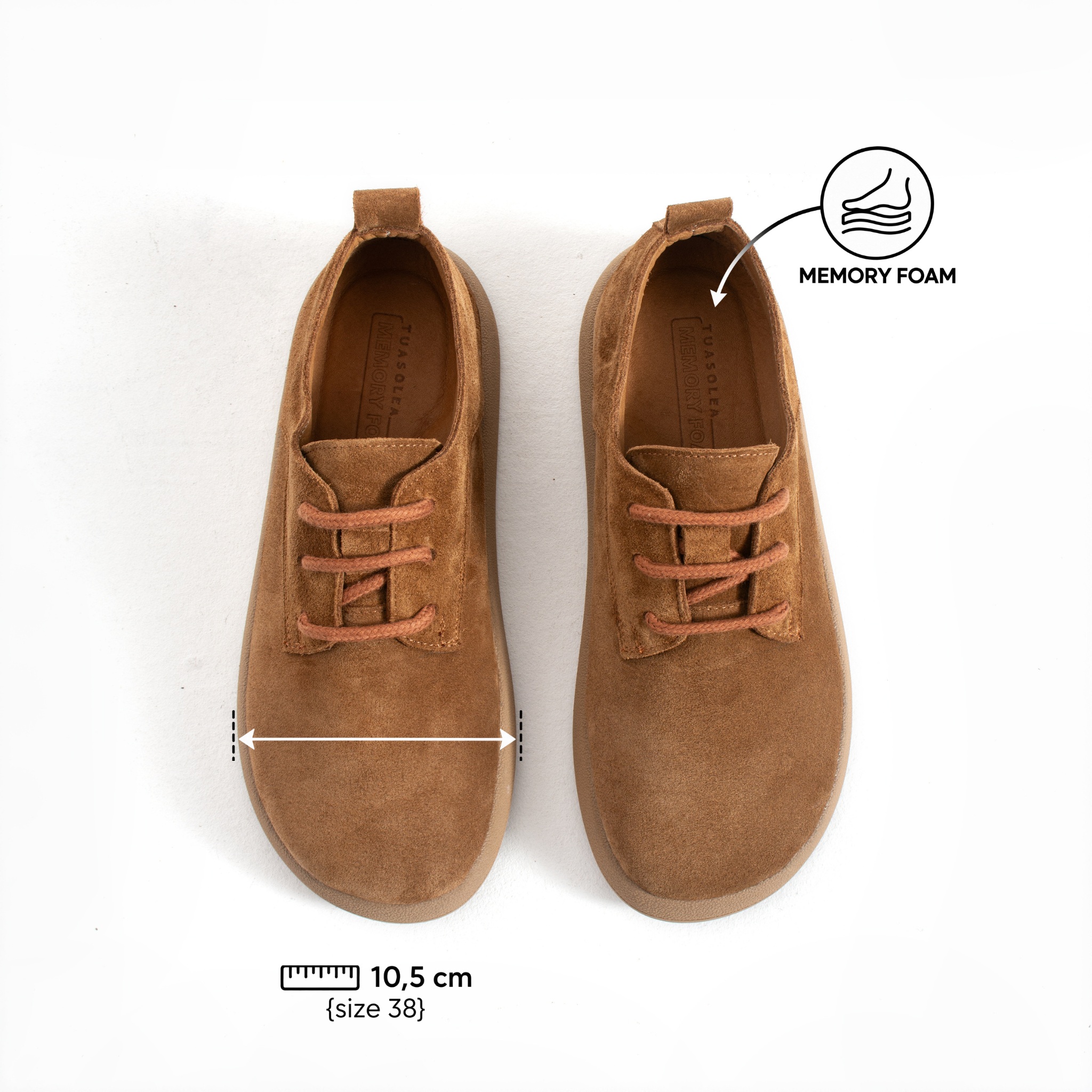 Pantofi de damă din piele naturală întoarsă cu spumă de memorie Pantofi casual de damă 6 Pantofi de damă din piele naturală întoarsă cu spumă de memorie Pantofi casual de damă 6