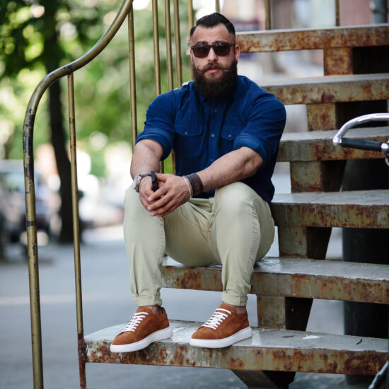 Pantofi casual bărbătești din piele naturală întoarsă Sneakers pentru bărbați 14 Pantofi casual bărbătești din piele naturală întoarsă Sneakers pentru bărbați 14