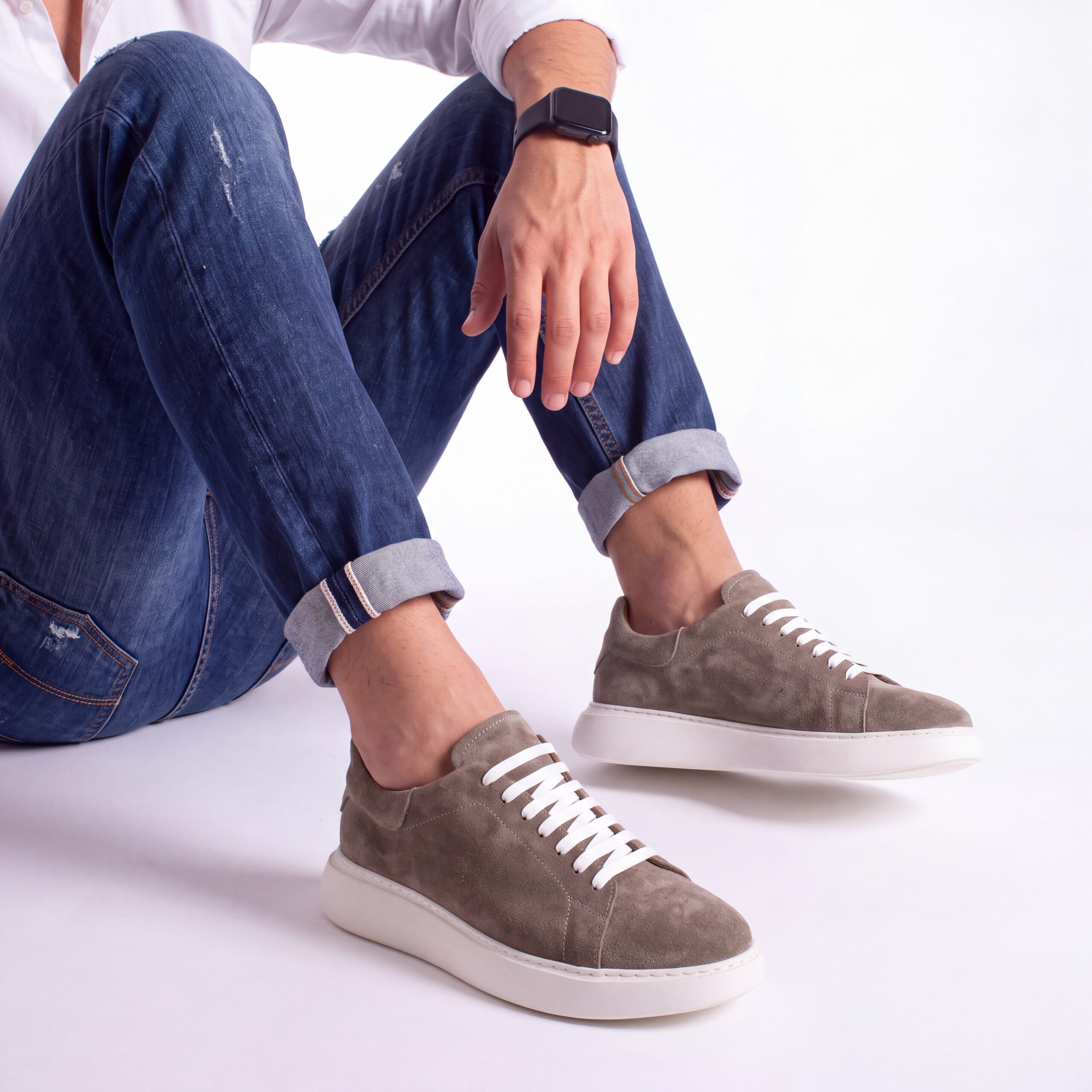 Pantofi casual bărbătești din piele naturală întoarsă Sneakers pentru bărbați 5 Pantofi casual bărbătești din piele naturală întoarsă Sneakers pentru bărbați 5