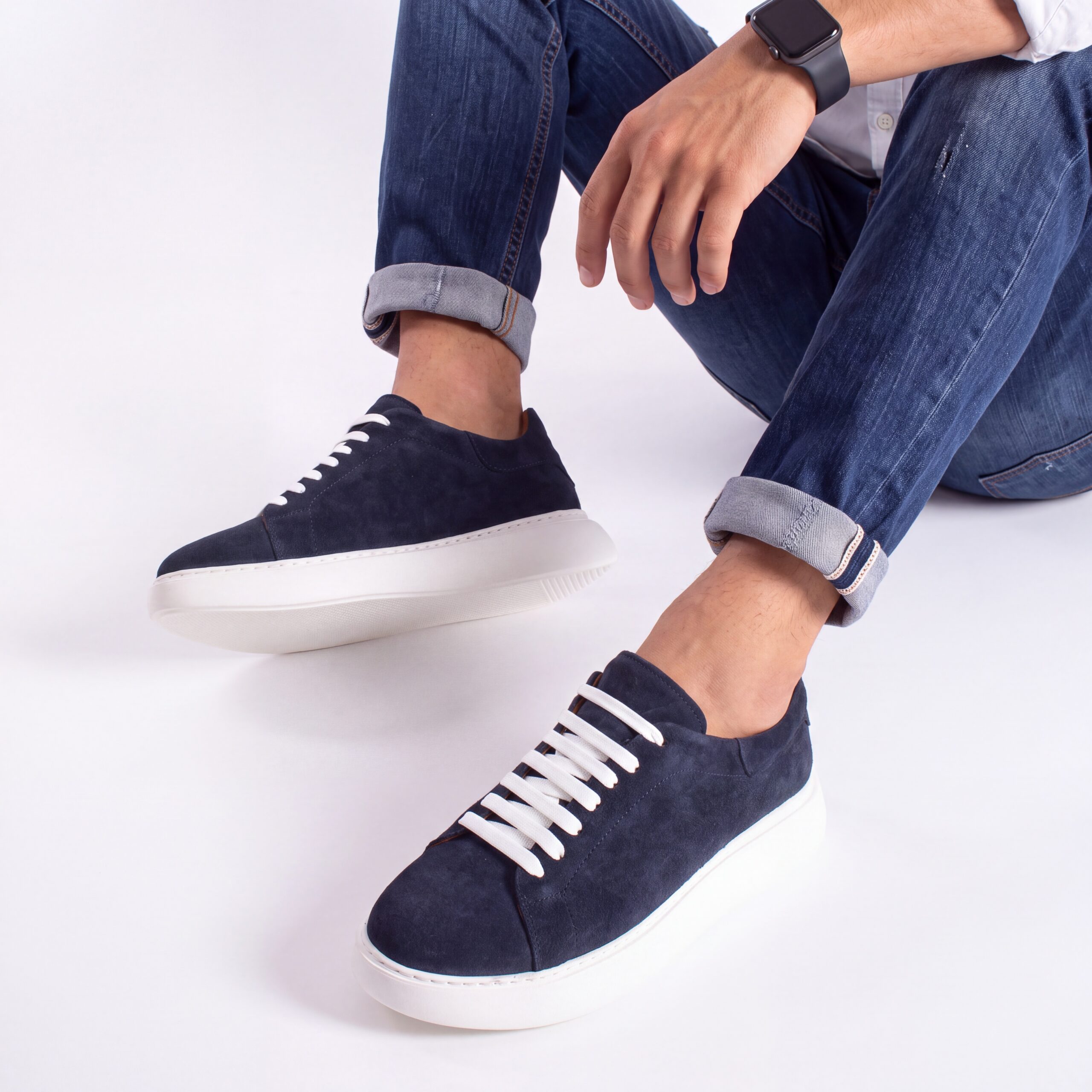 Pantofi casual bărbătești din piele naturală întoarsă Sneakers pentru bărbați 4 Pantofi casual bărbătești din piele naturală întoarsă Sneakers pentru bărbați 4
