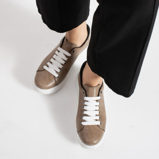 Sneakers casual de damă din piele naturală Sneakers de damă 11 Sneakers de damă - TSL Timeless Sandstone