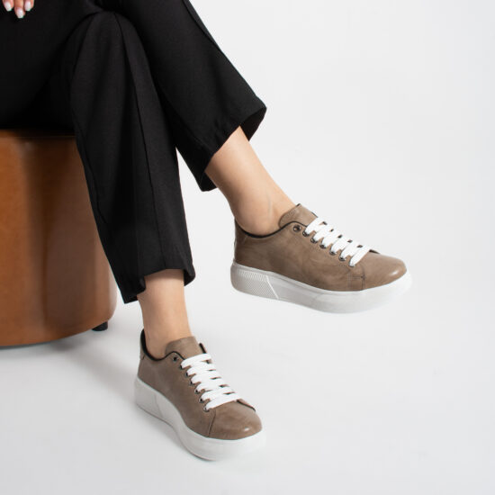 Sneakers casual de damă din piele naturală Sneakers de damă 12 Sneakers casual de damă din piele naturală - Piele naturală