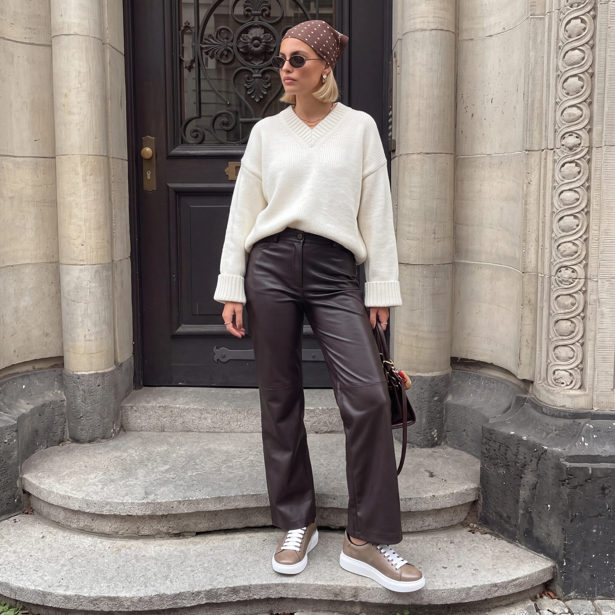 Sneakers casual de damă din piele naturală Sneakers de damă 8 Sneakers casual de damă din piele naturală - detaliu
