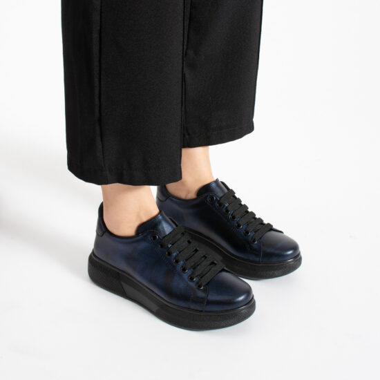 Sneakers casual de damă din piele naturală - TSL Timeless Midnight