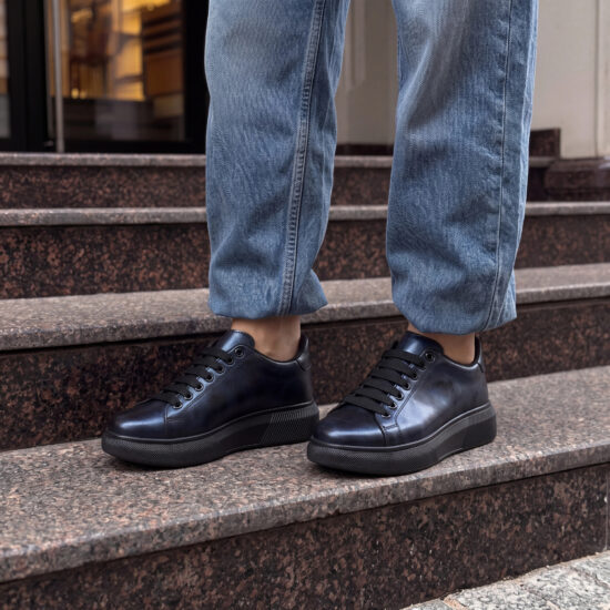 Sneakers casual de damă din piele naturală Sneakers de damă 14 Sneakers casual de damă din piele naturală - vedere de sus